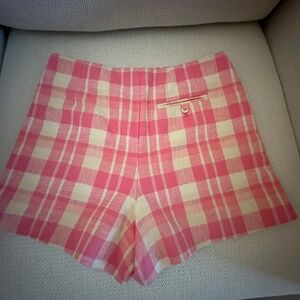 Anthropology Maeve Plaid Tweed Shorts
